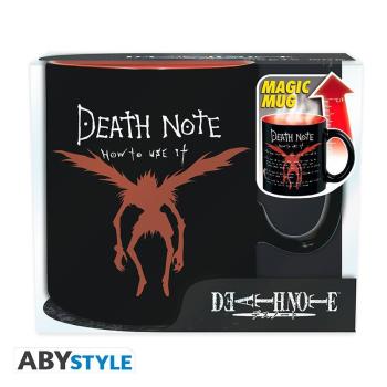 DEATH NOTE - Becher Wärmeänderung "Kira und Ryuk"   Jeden Morgen können Sie sehen, wie sich Ihre Tasse dramatisch verändert, wenn Sie Ihre heiße Schokolade, Ihren Tee oder Ihren Kaffee einfüllen.  Kira ist entschlossen, seine Gerechtigkeit zu erzwingen, u